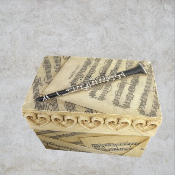 VINTAGE ROMAN INC. -- Allegro Music Box, Jewelry/Change/Trinket Box, Collectable - Picture 3 of 8